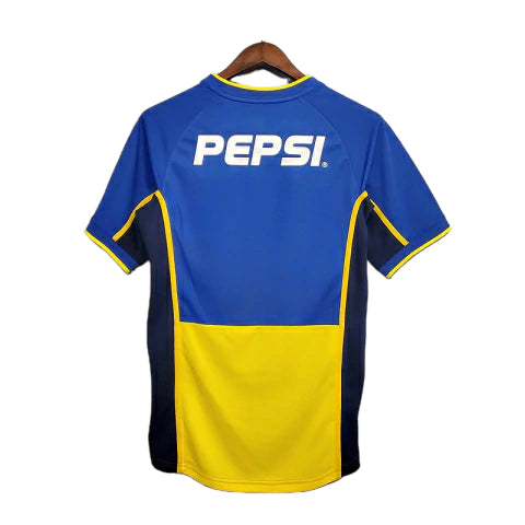 Camisa Boca Juniors Retrô 2002 Azul e Amarela - Torcedor