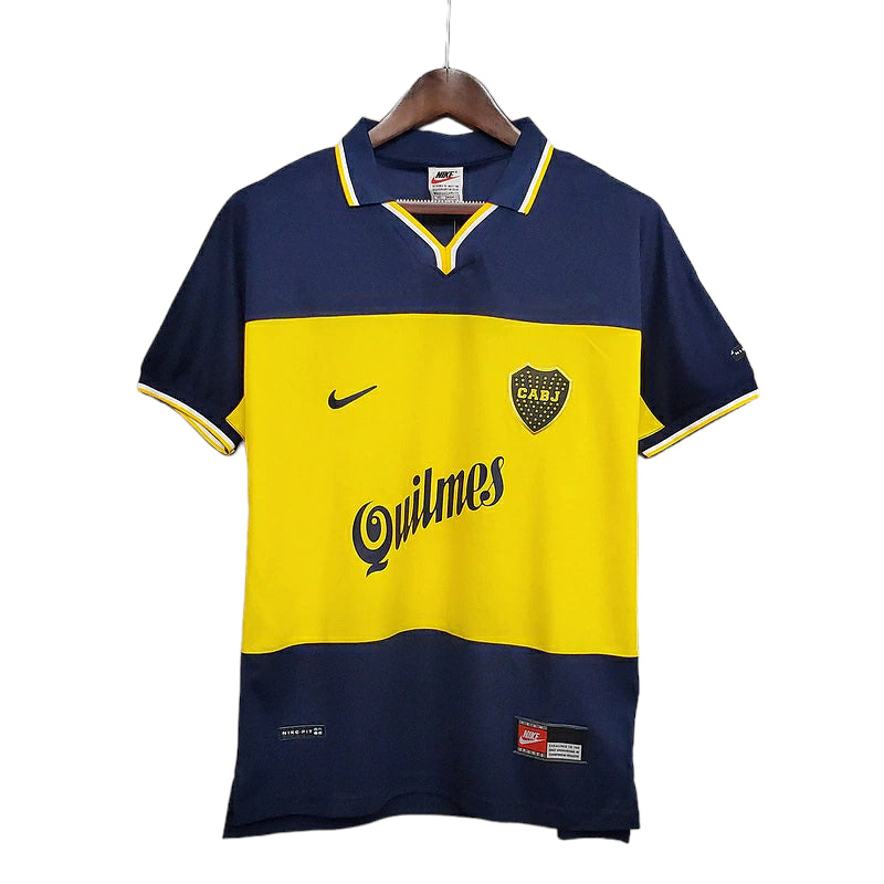 Camisa Boca Juniors Retrô 1999 Azul e Amarela - Torcedor