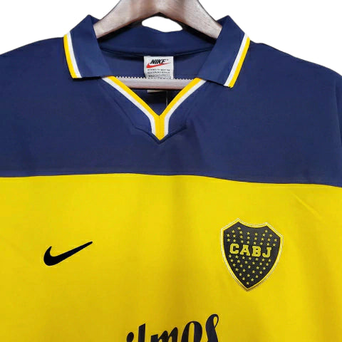 Camisa Boca Juniors Retrô 1999 Azul e Amarela - Torcedor