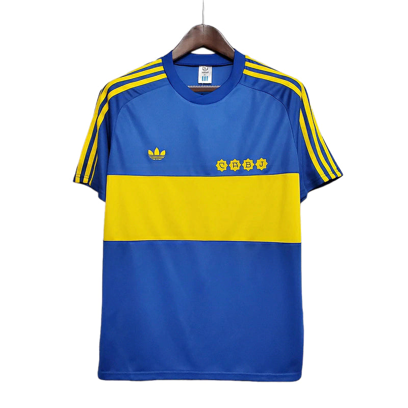 Camisa Retrô Boca Juniors 1981 - Masculina - Azul com detalhes em amarelo
