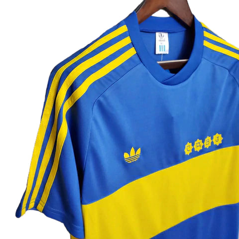 Camisa Retrô Boca Juniors 1981 - Masculina - Azul com detalhes em amarelo