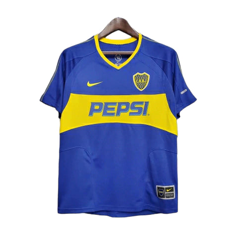 Camisa Retrô Boca Juniors 2003/2004 - Masculina - Azul com detalhes em amarelo