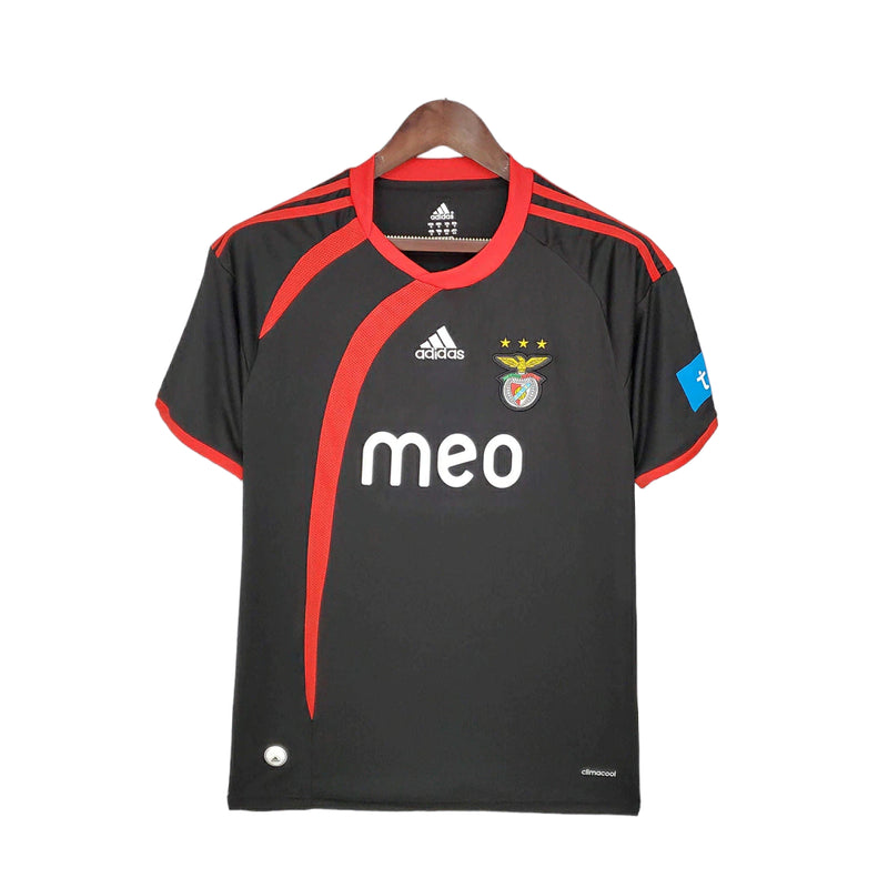 Camisa Retrô Benfica 2009/2010 - Torcedor - Preta com detalhes em vermelho