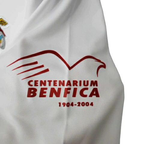 Camisa Retrô Benfica 2004/2005 - Torcedor - Branca com detalhes em vermelho