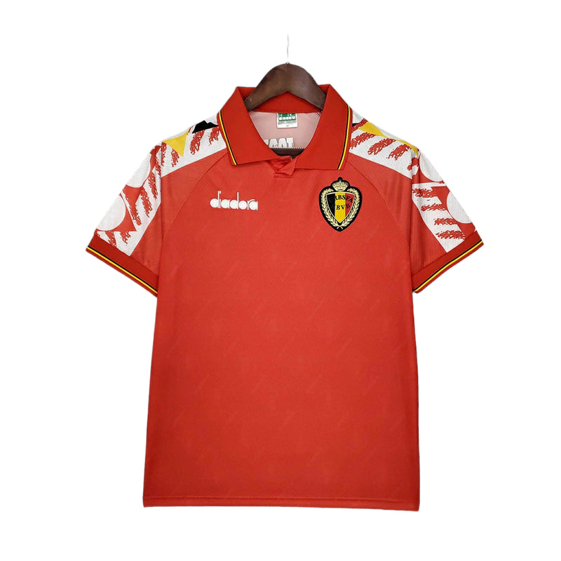Camisa Bélgica Retrô I 1995 Diadora - Vermelha