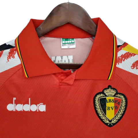 Camisa Bélgica Retrô I 1995 Diadora - Vermelha