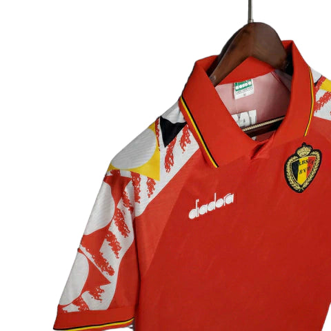 Camisa Bélgica Retrô I 1995 Diadora - Vermelha