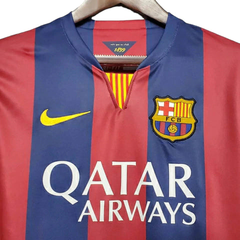 Camisa Barcelona Retrô 2014/2015 Azul e Grená