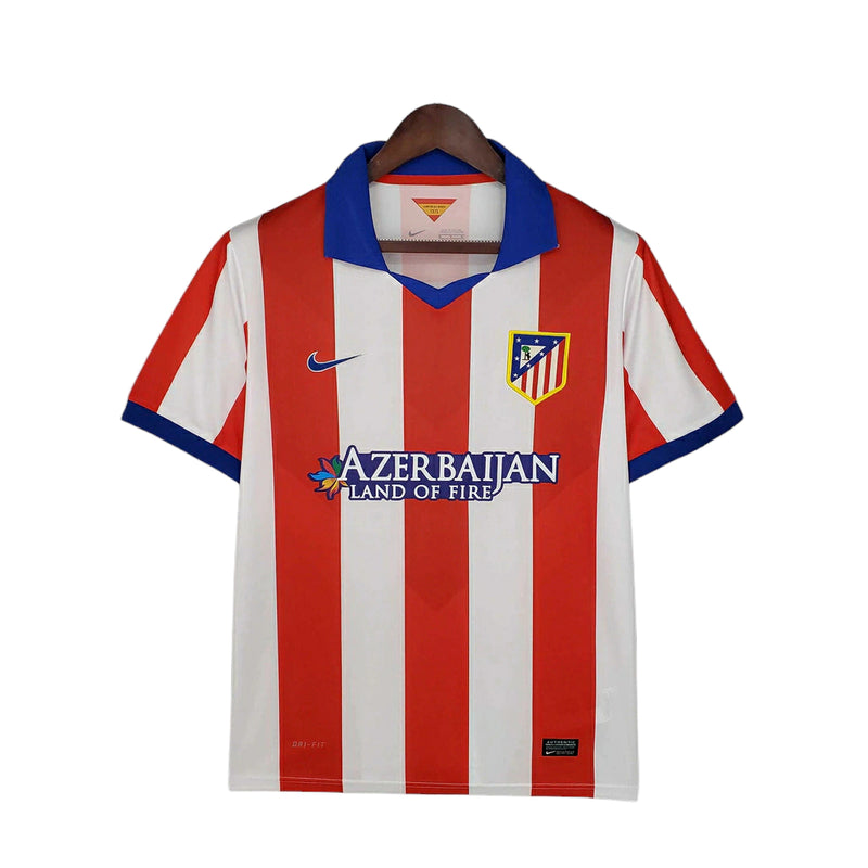 Camisa Atlético de Madrid Retrô 2014/2015 Branca e Vermelha