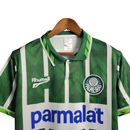 Camisa Retrô Palmeiras 1996 - Torcedor Rhumell Masculina - Verde com detalhes branco com patrocínio Parmalat