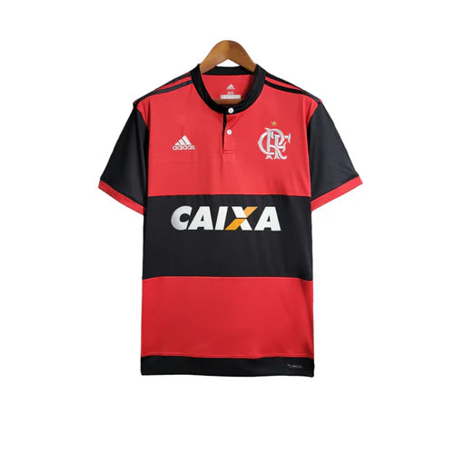 Camisa Retrô Flamengo I 17/18 - Torcedor - Vermelha e preta