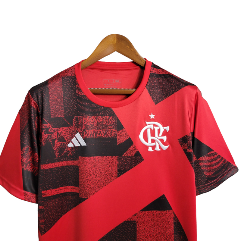 Camisa Flamengo I 23/24 - Feminina Adidas - Vermelho e Preto