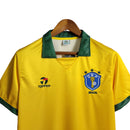 Camisa Seleção Brasileira Retrô I 88/90 - Torcedor - Amarela com gola verde