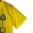 Kit Infantil Al-Nassr I 23/24 - Amarelo com detalhes em azull