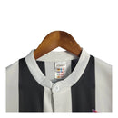 Camisa Newcastle Retrô 97/99 - Masculina - Branca com listras pretas