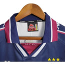 Camisa Retrô Manchester City II 97/98 - Masculina - Branca com detalhes em azul e vinho