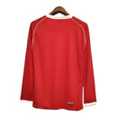 Camisa Retrô Manchester United I 2006/2007 manga longa - Masculina - Vermelha com detalhes em amarelo e branco