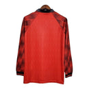 Camisa Manchester United 1996 Umbro - Manga Longa - Vermelho