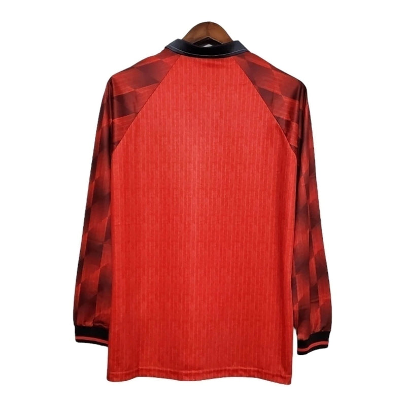 Camisa Manchester United 1996 Umbro - Manga Longa - Vermelho
