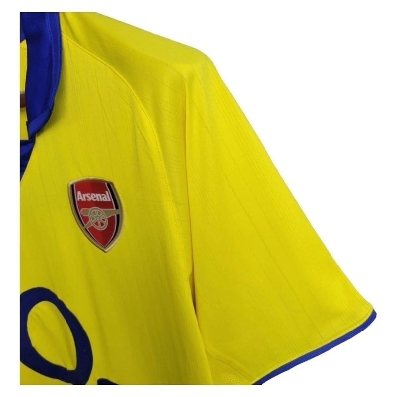 Camisa Retrô Arsenal II 2003/2004 - Masculina - Amarela com detalhes em azul