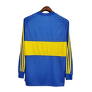 Camisa Retrô Boca Juniors I 1981 manga longa - Masculina - Azul com detalhes em amarelo