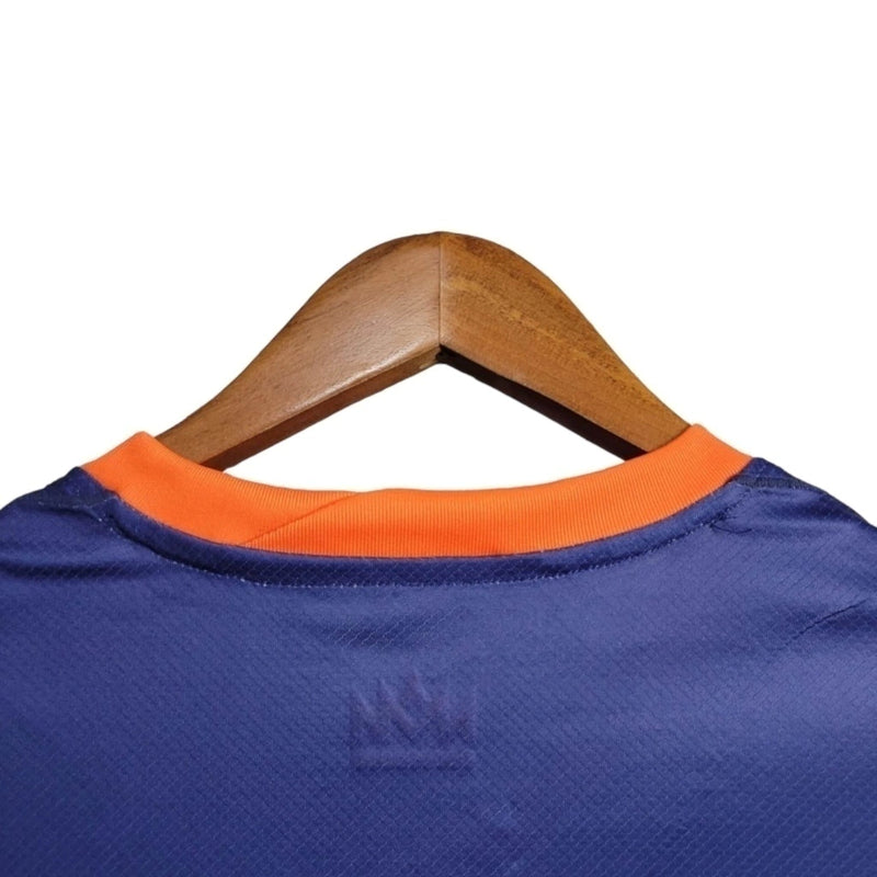 Camisa Seleção da Holanda II 24/25 - Torcedor Masculina - Azul com detalhes em laranja