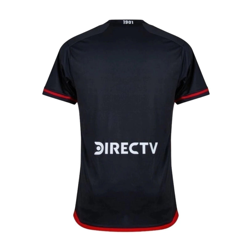 Camisa River Plate III 24/25 - Torcedor Masculina - Preta com detalhes em vermelho
