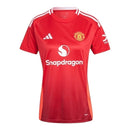 Camisa Manchester United I 24/25 - Torcedor Feminina - Vermelha com detalhes em branco