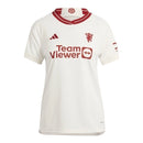 Camisa Manchester United III 23/24 - Torcedor Feminina - Branca com detalhes em vermelho