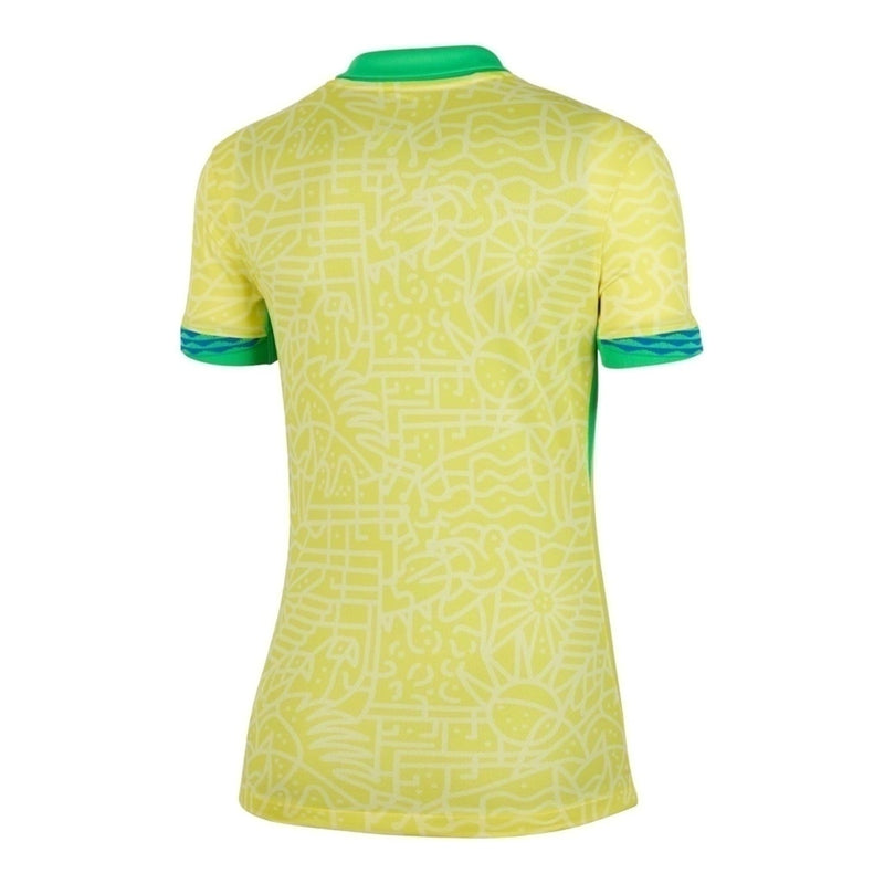 Camisa Seleção Brasileira I 24/25 - Torcedor Feminina - Amarela com detalhes em verde