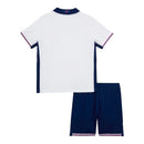 Kit Infantil Seleção da Inglaterra I 24/25 - Branco com detalhes em azul e vermelho