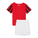 Kit Infantil AC Milan I 24/25  - Vermelho e preto e branco