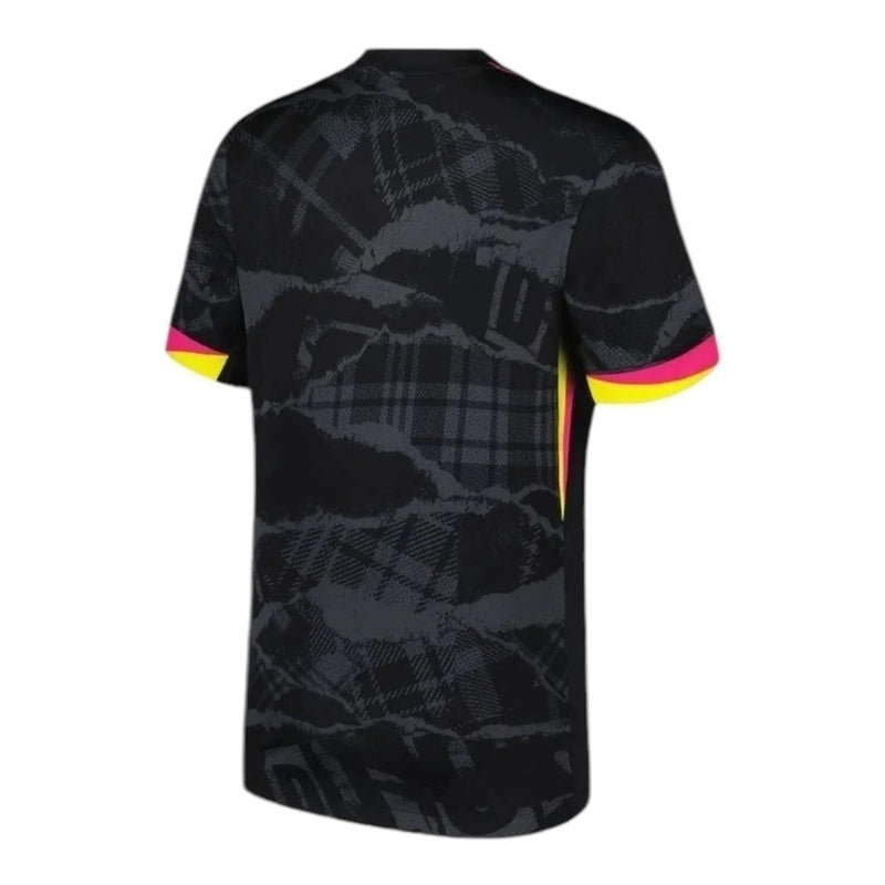 Camisa Chelsea III 24/25 - Torcedor Feminina - Preta com detalhes em rosa e amarelo