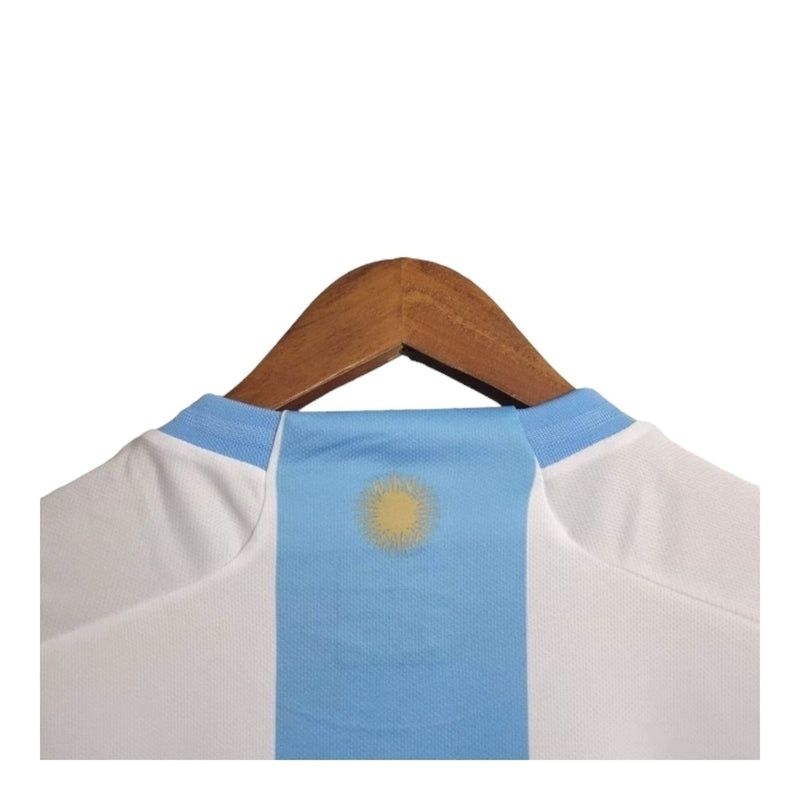 Camisa Seleção da Argentina I 24/25 - Torcedor Masculina - Azul e branca com detalhes em dourado