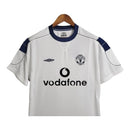Camisa Retrô Manchester United II 99/00 - Masculina - Branca com detalhes em azul