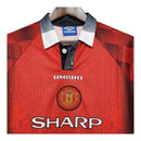 Camisa Manchester United 1996 Umbro - Manga Longa - Vermelho