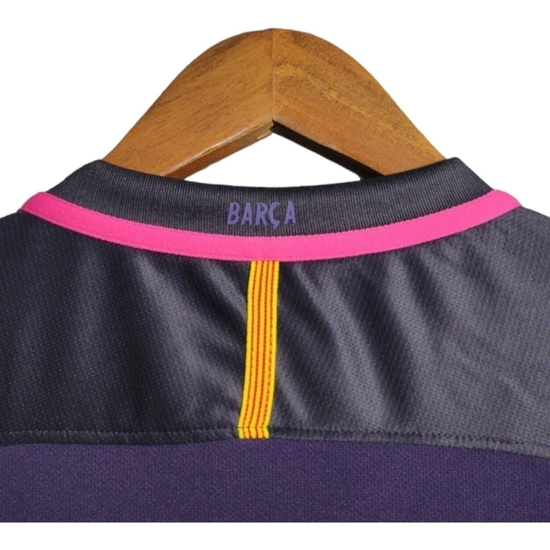 Camisa Retrô Barcelona II 16/17 - Masculina - Roxa com detalhes em rosa