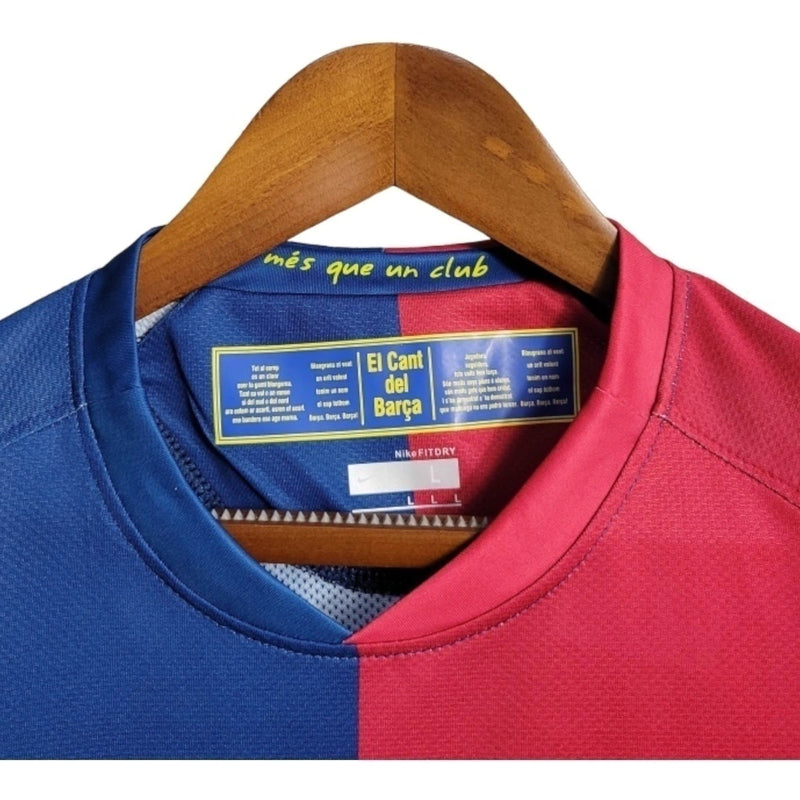 Camisa Retrô Barcelona I 08/09 - Masculina - Vermelha e azul