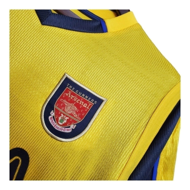 Camisa Retrô Arsenal II 99/00 - Masculina - Amarela com detalhes em azul