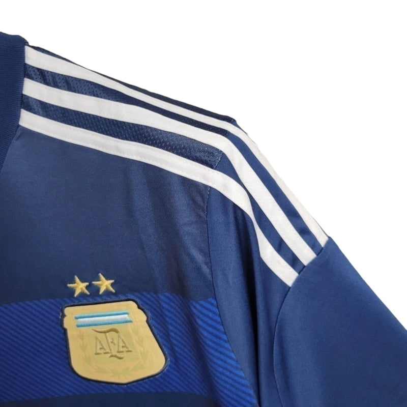 Camisa Retrô Seleção da Argentina I 2014 - Masculina - Azul com detalhes em bege e branco