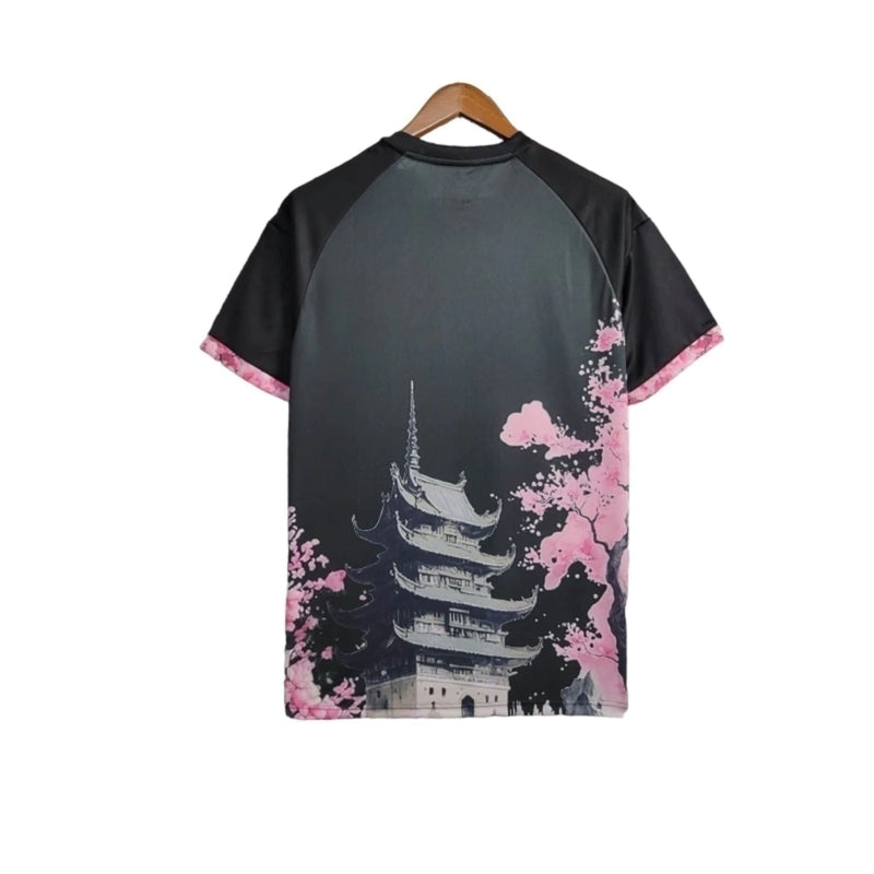 Camisa Japão Edição especial 24/25 - Torcedor Masculina - Preta com detalhes em rosa