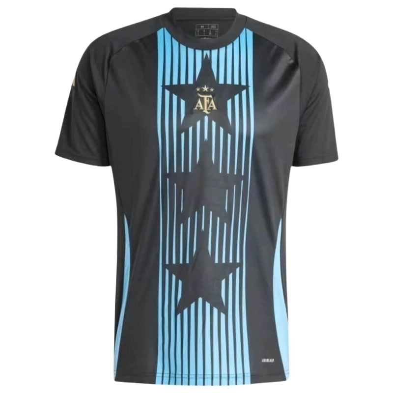 Camisa Seleção da Argentina Pré-Jogo 24/25 Copa América 2024 - Torcedor Masculina - Preta