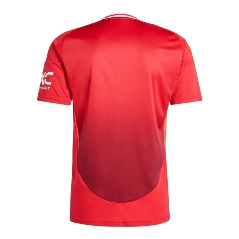 Camisa Manchester United I 24/25 - Torcedor Masculina - Vermelha com detalhes em branco