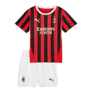 Kit Infantil AC Milan I 24/25  - Vermelho e preto e branco