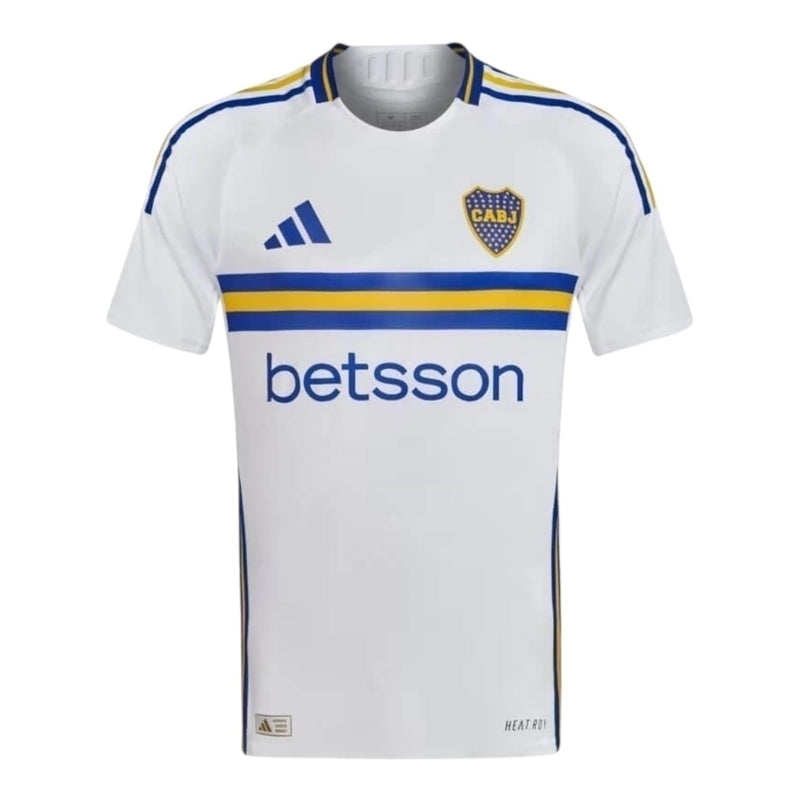 Camisa Boca Juniors II 24/25 - Torcedor Masculina - Branca com detalhes em amarelo e azul