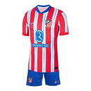 Kit Infantil Atlético de Madrid I 24/25 - Vermelho e azul com detalhes em branco