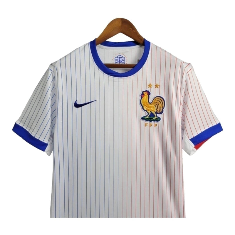 Camisa Seleção da França II 24/25 - Torcedor Masculina - Branca com detalhes em azul e vermelho
