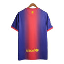 Camisa Retrô FC Barcelona I 12/13 - Masculina - Azul com detalhes em vermelho