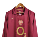 Camisa Retrô Arsenal I 2005/2006 manga longa - Masculina - Vinho