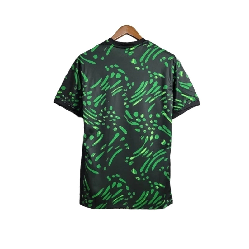 Camisa Nigéria II 24/25 - Torcedor Masculina - Preta com detalhes em verde
